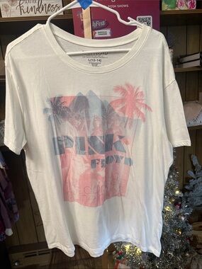 Pink Floyd White Tee with Subtle Pink Accent